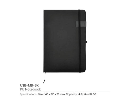 A5 PU Leather Notebook USB