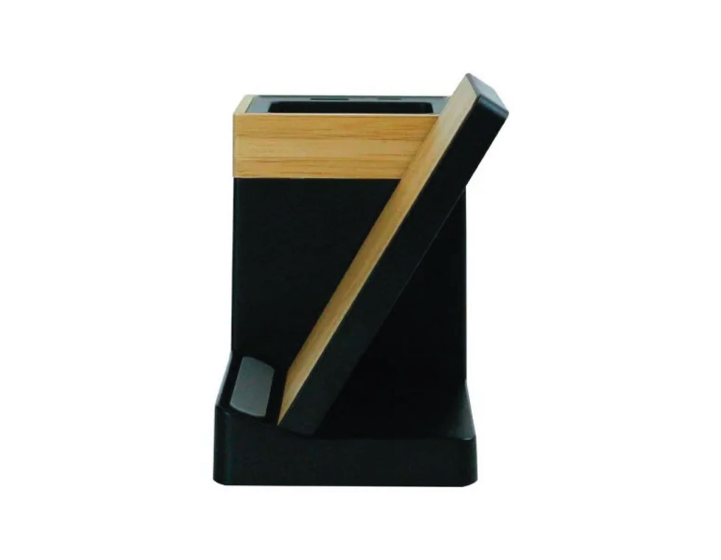 Bamboo Pen Holder with Wireless Charger
