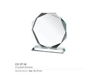 Round Crystal Award - 15 x 17 cm