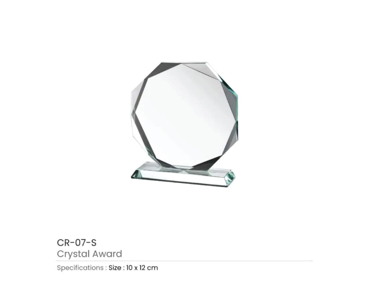 Round Crystal Award - 15 x 17 cm