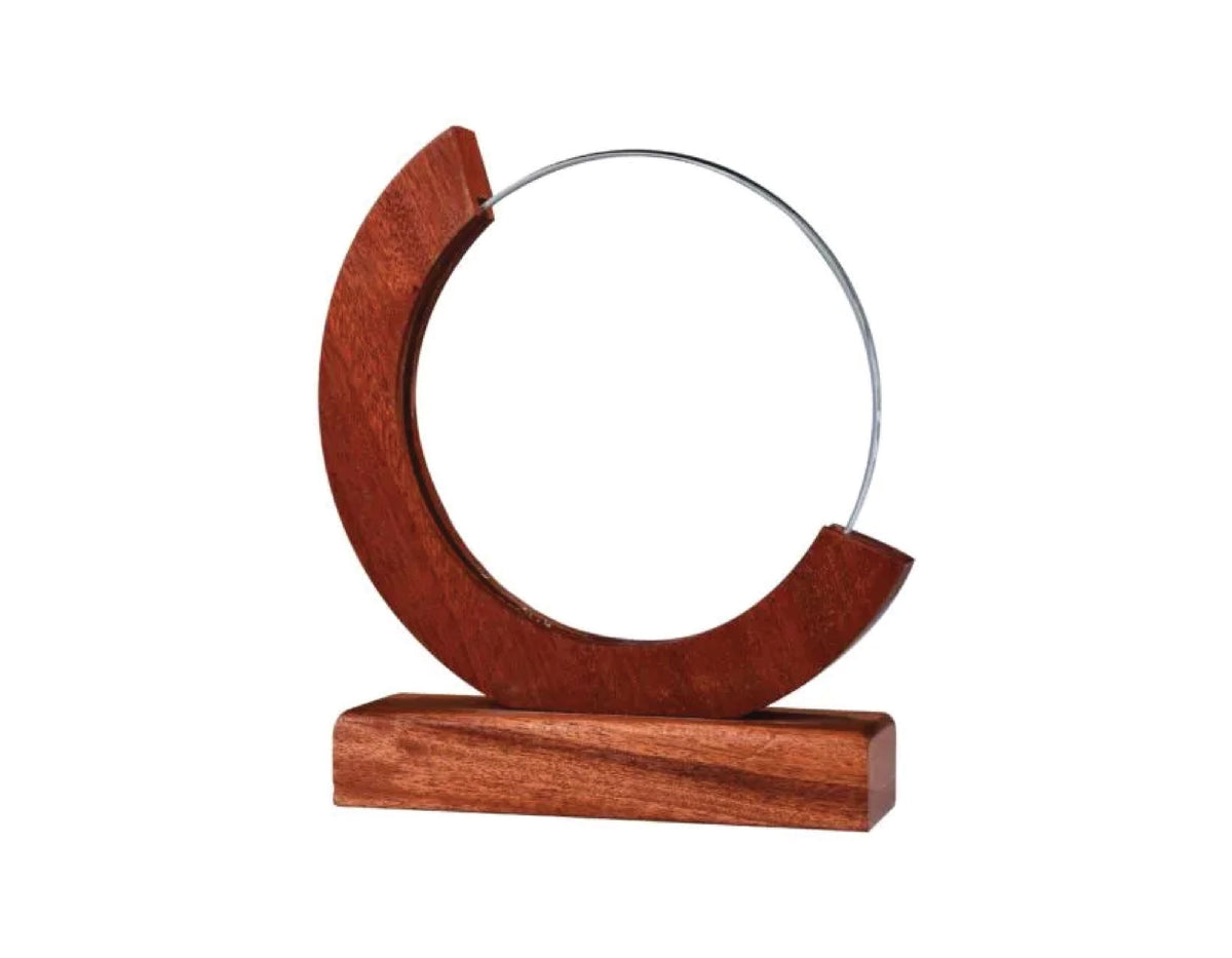 Round Moon Crystal Award - view 3