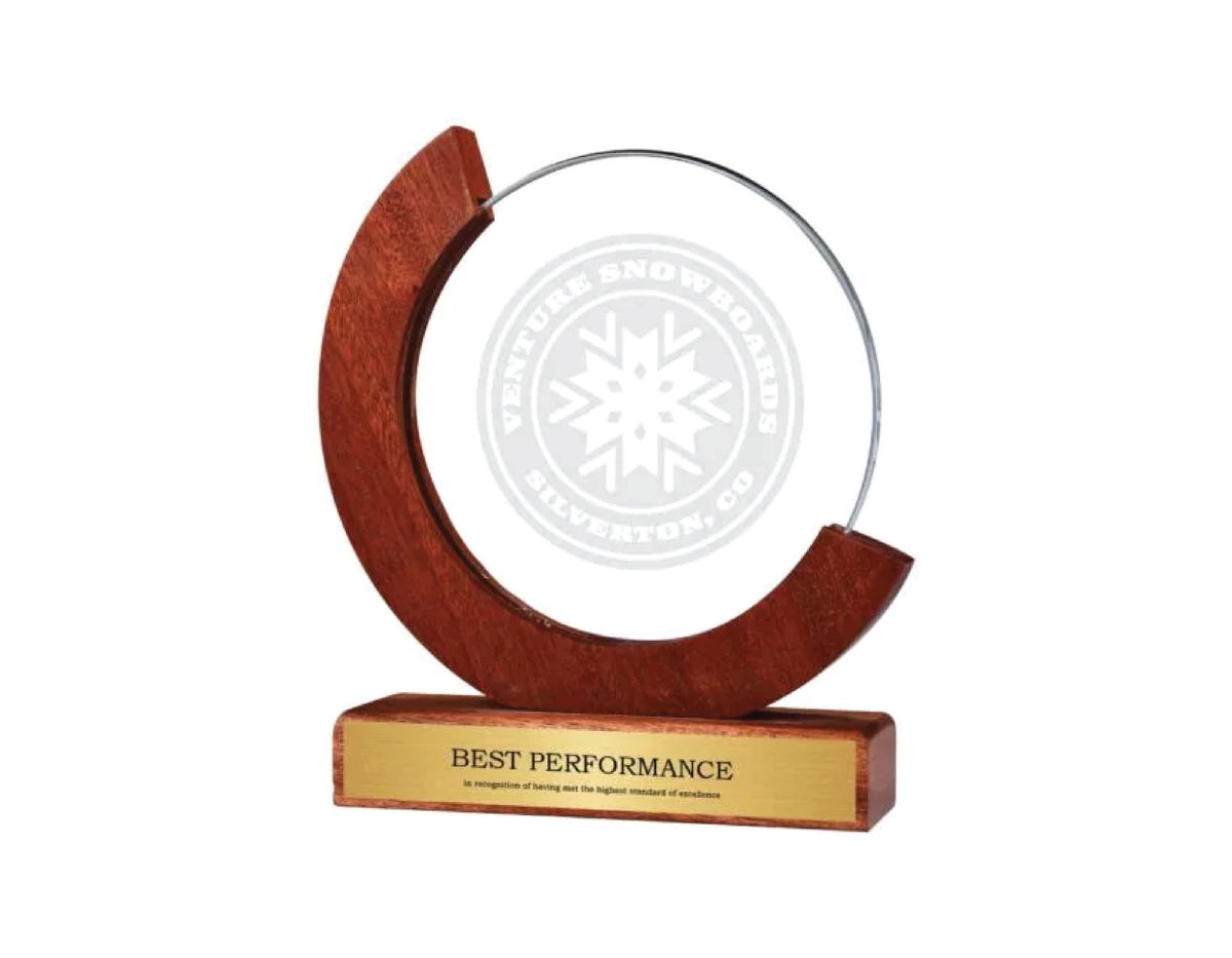 Round Moon Crystal Award - view 4