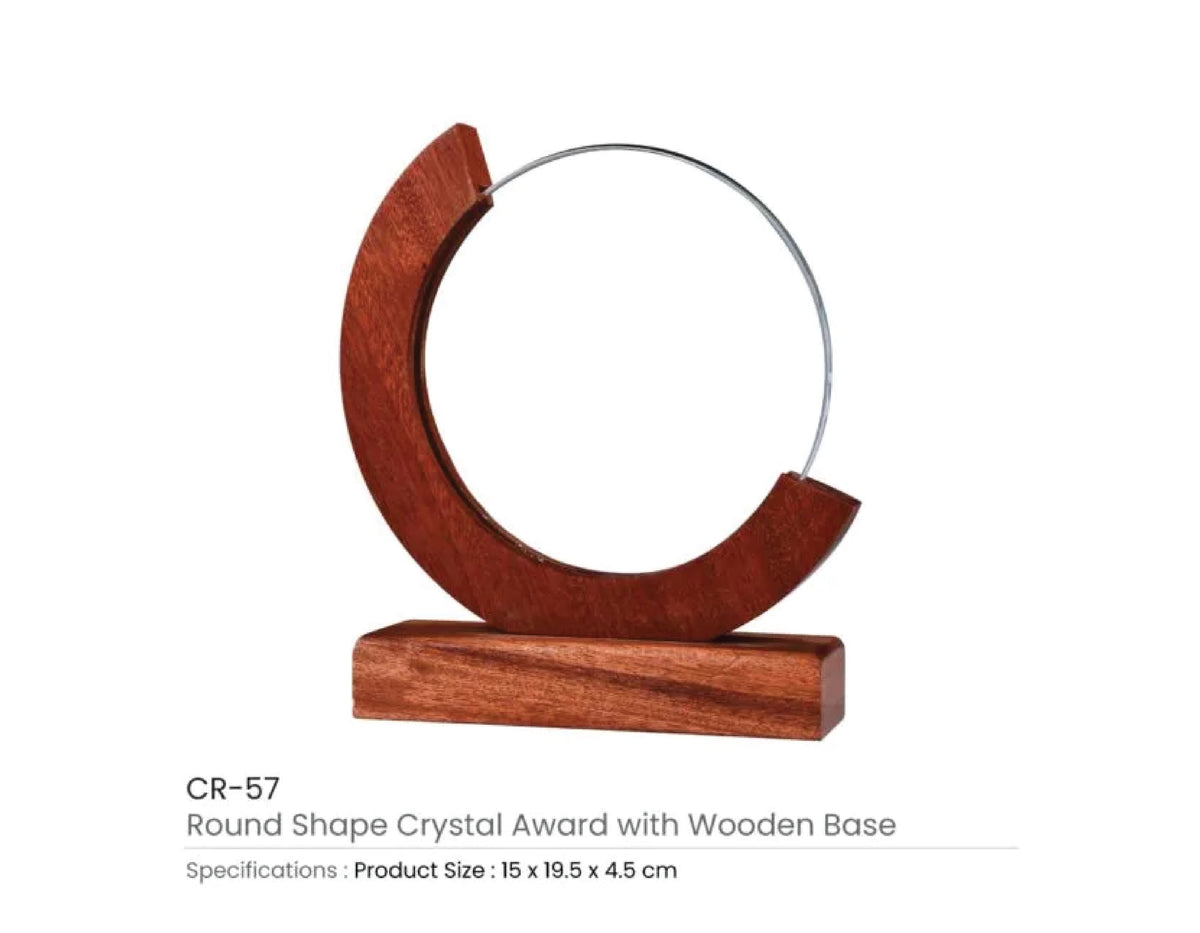 Round Moon Crystal Award - view 5
