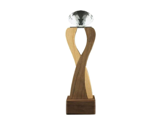 Wooden Trophy Diamond Crystal