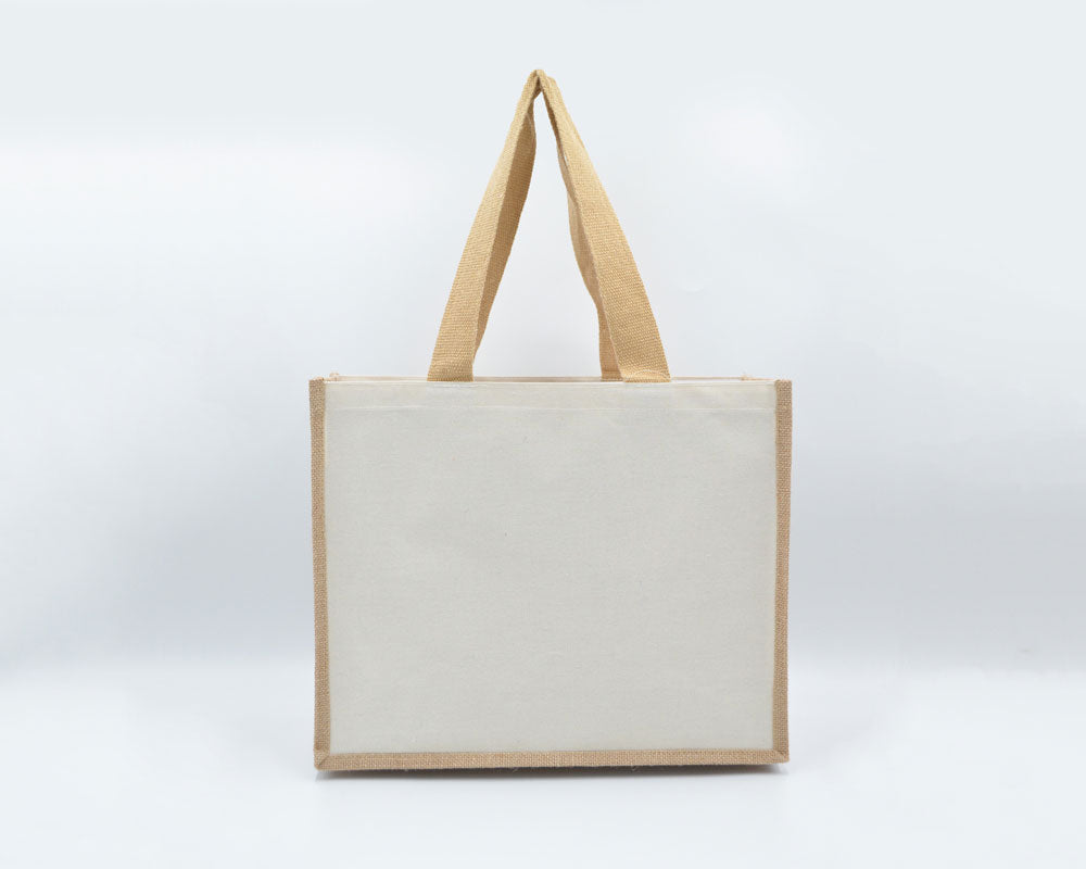 Jute/Canvas Bags (Multicolor) - Beige
