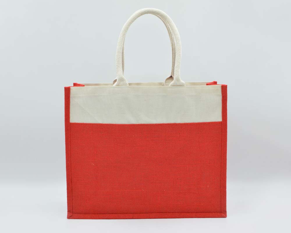Jute/Canvas Bags (Multicolor) - Red