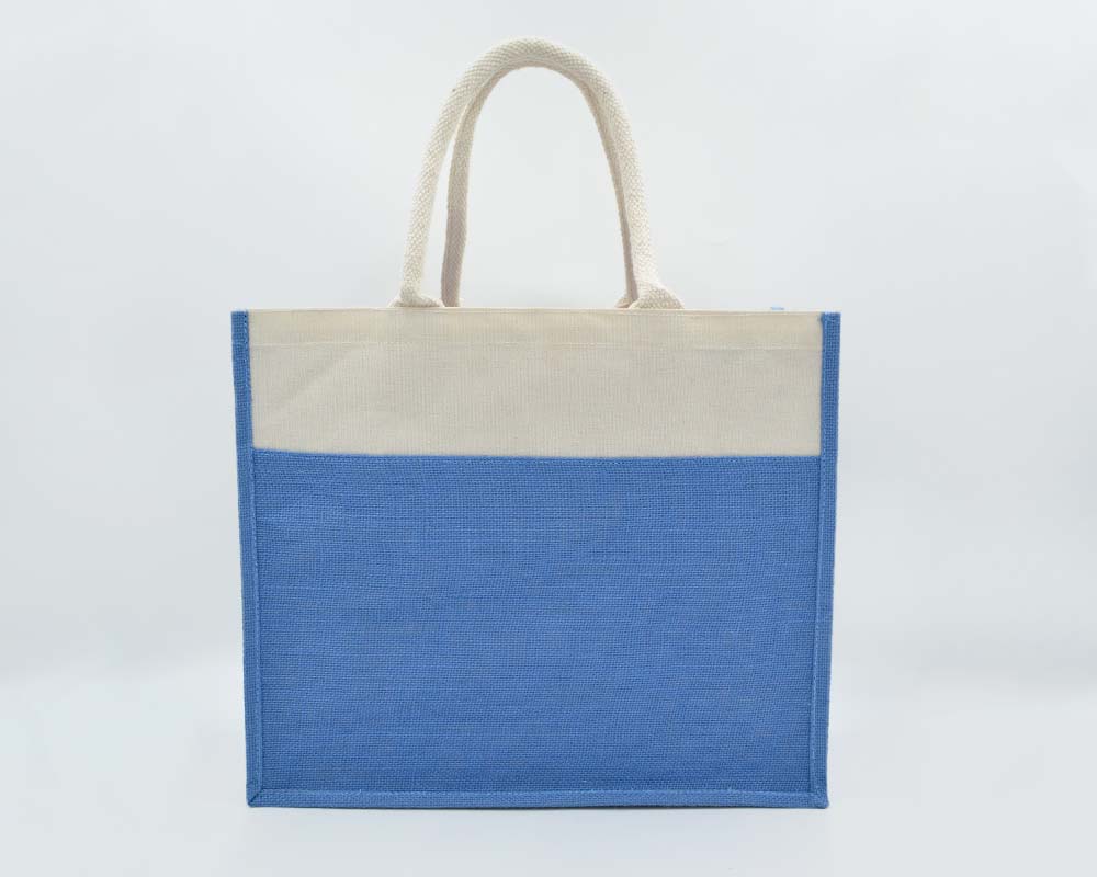 Jute/Canvas Bags (Multicolor) - Blue