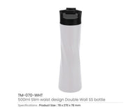 Double Wall Vacuum SS Bottle Slim - 500 ml - Medium