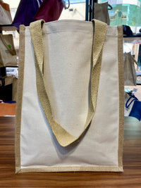 Jute/Canvas Bags (Assorted Sizes) - Beige 31x19x14
