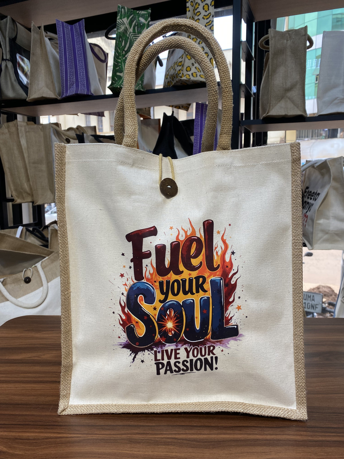 Jute/Canvas Bag 30x26x15