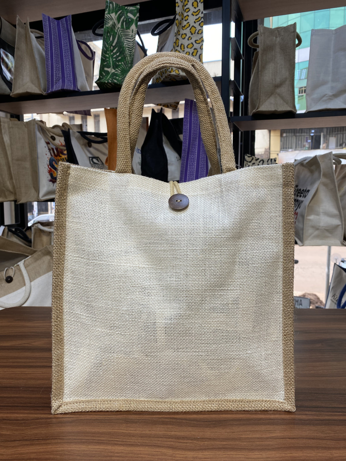 Jute/Canvas Bags (Multicolor) - Creamy