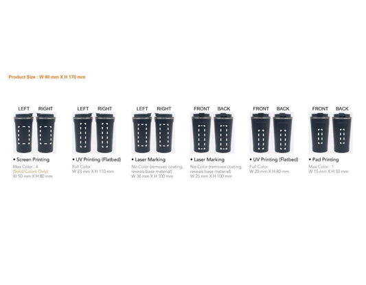 Diarce Double wall Stainless Steel Tumbler, Black