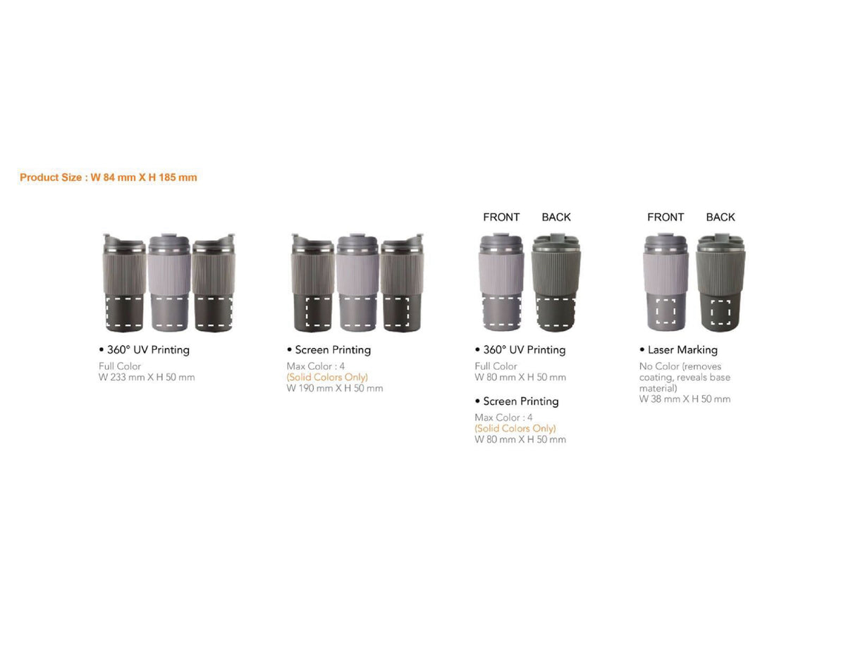 Teleios Tumbler with Silicon Grip, Black - view 2