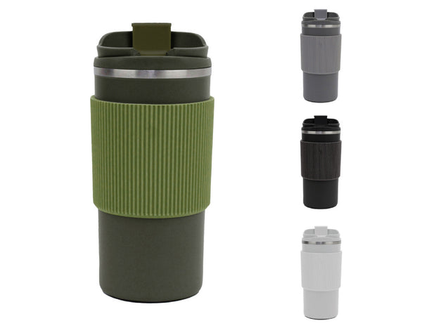 Teleios Tumbler with Silicon Grip, Black