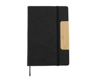 Gazette Felt Bamboo Notebook, Black - view 3