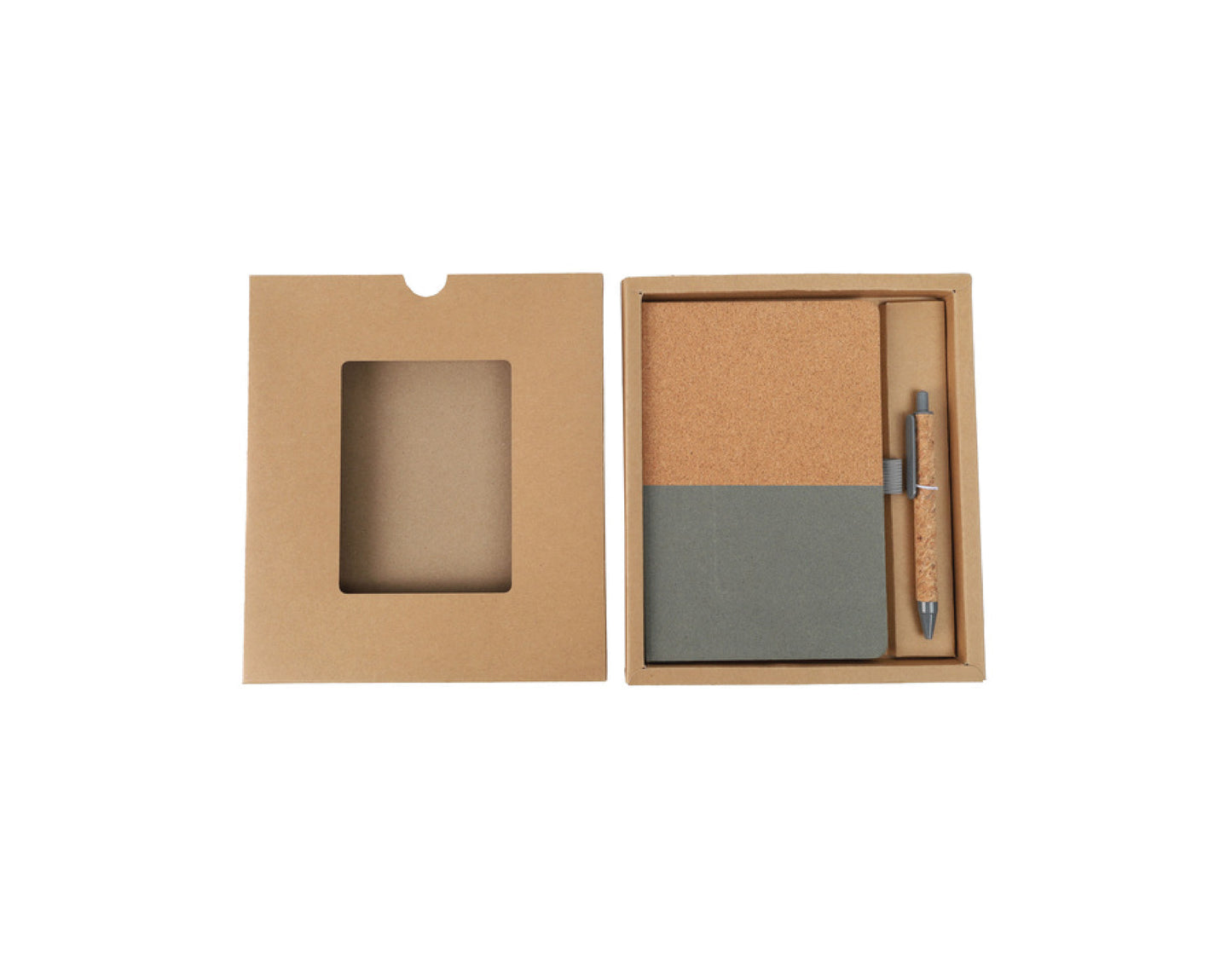 Almanac Cork Notebook & Pen Set, Grey