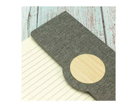 RPET Fabric Hard Cover Notebook - Grey