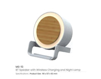 Wheat Straw Bamboo BT Speaker Wireless Charging