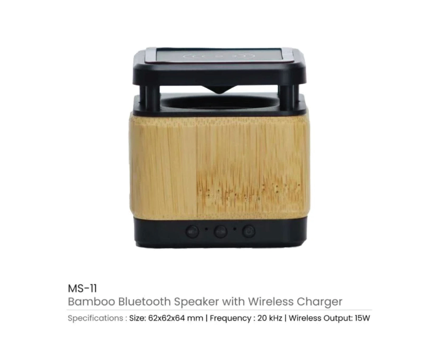 Bamboo BT Speaker 15 W Wireless Charger