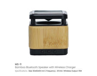 Bamboo BT Speaker 15 W Wireless Charger