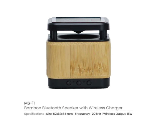 Bamboo BT Speaker 15 W Wireless Charger