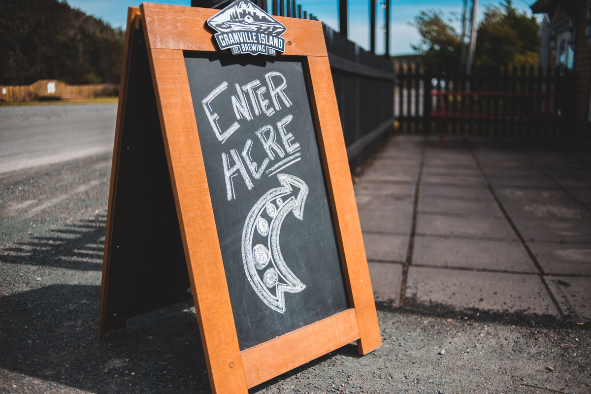 A-frame pavement sign