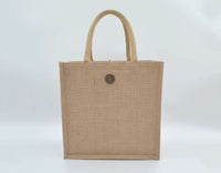 Jute Natural With Button - 30 X 30 X 15