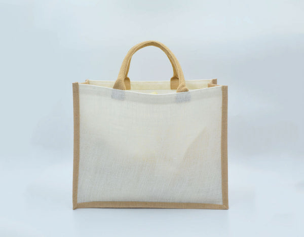 Jute Natural Bag - White