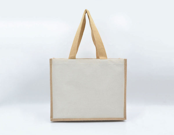 Jute/Canvas Bags (Multicolor) - Beige