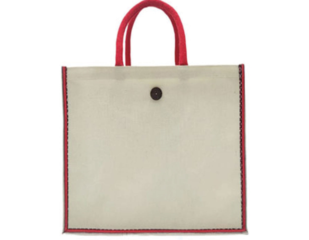 Jute/Canvas Bags with Print - 30 X 30 X 15
