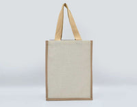Jute/Canvas Bags (Assorted Sizes) - 31 X 19 X 14 - Black