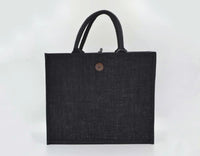 Jute/Canvas Bags (Assorted Sizes) - 31 X 19 X 14 - Black