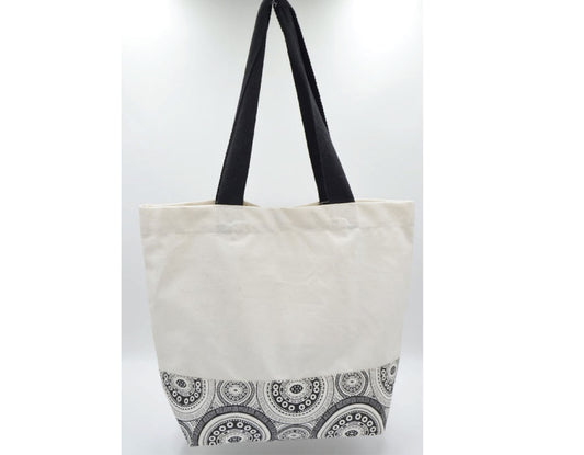 JUTE/CANVAS BAG WITH PRINT