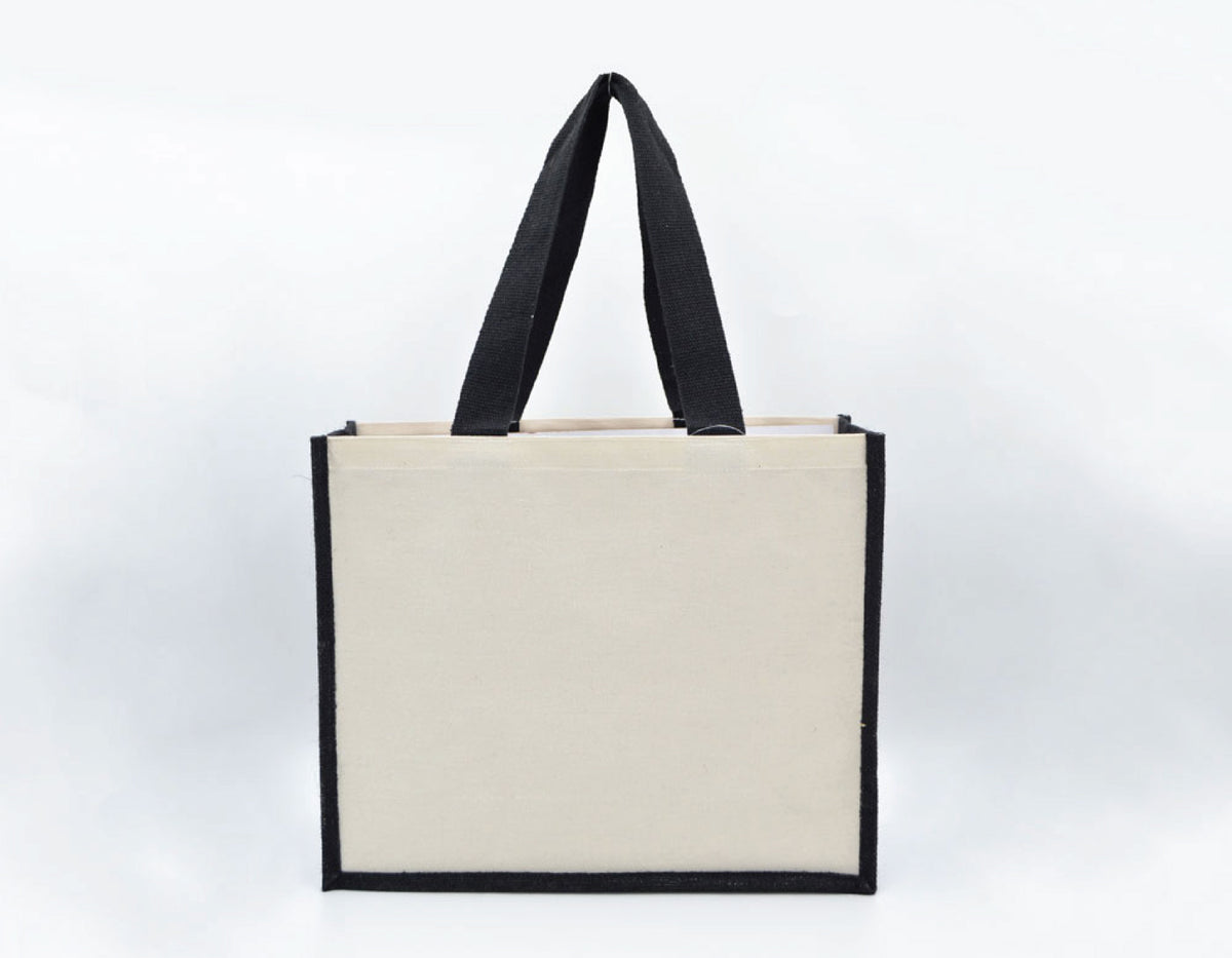 Jute/Canvas Bags (Multicolor) - Beige