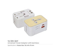 Universal Travel Adapter Bamboo - Black