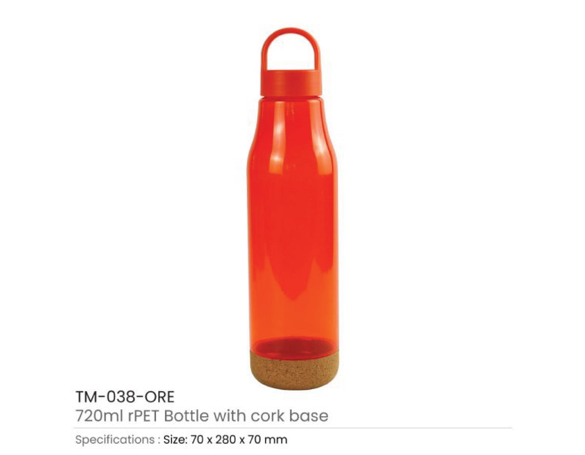 RPET Bottle w/ Cork Base - view 3