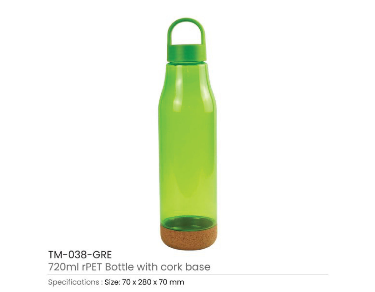 RPET Bottle w/ Cork Base - view 5