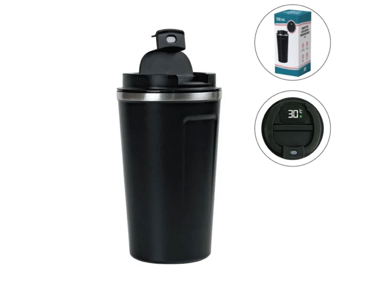 Flip-top SS Tumbler LED Temp Display - view 2