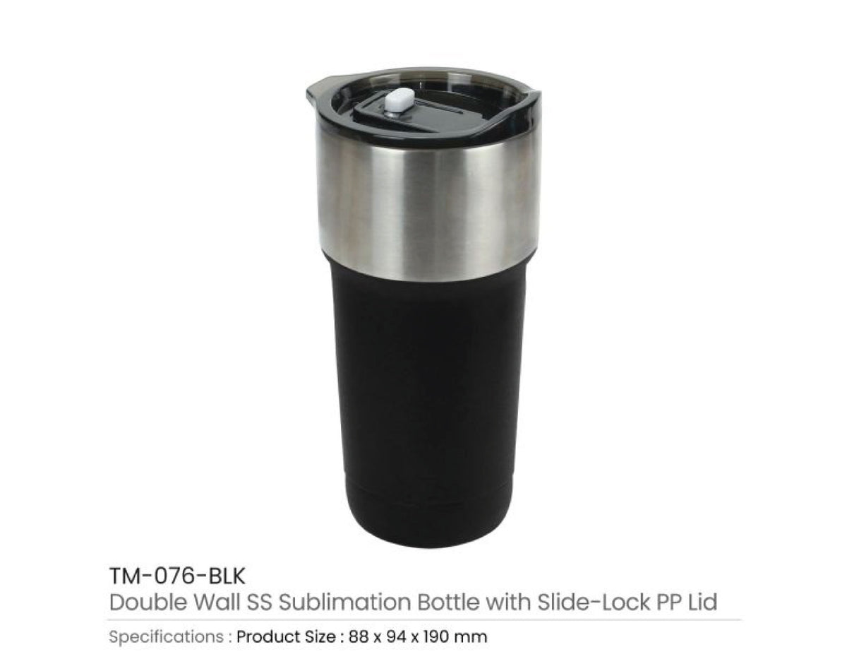 Double Wall SS Bottle 591ml - Black